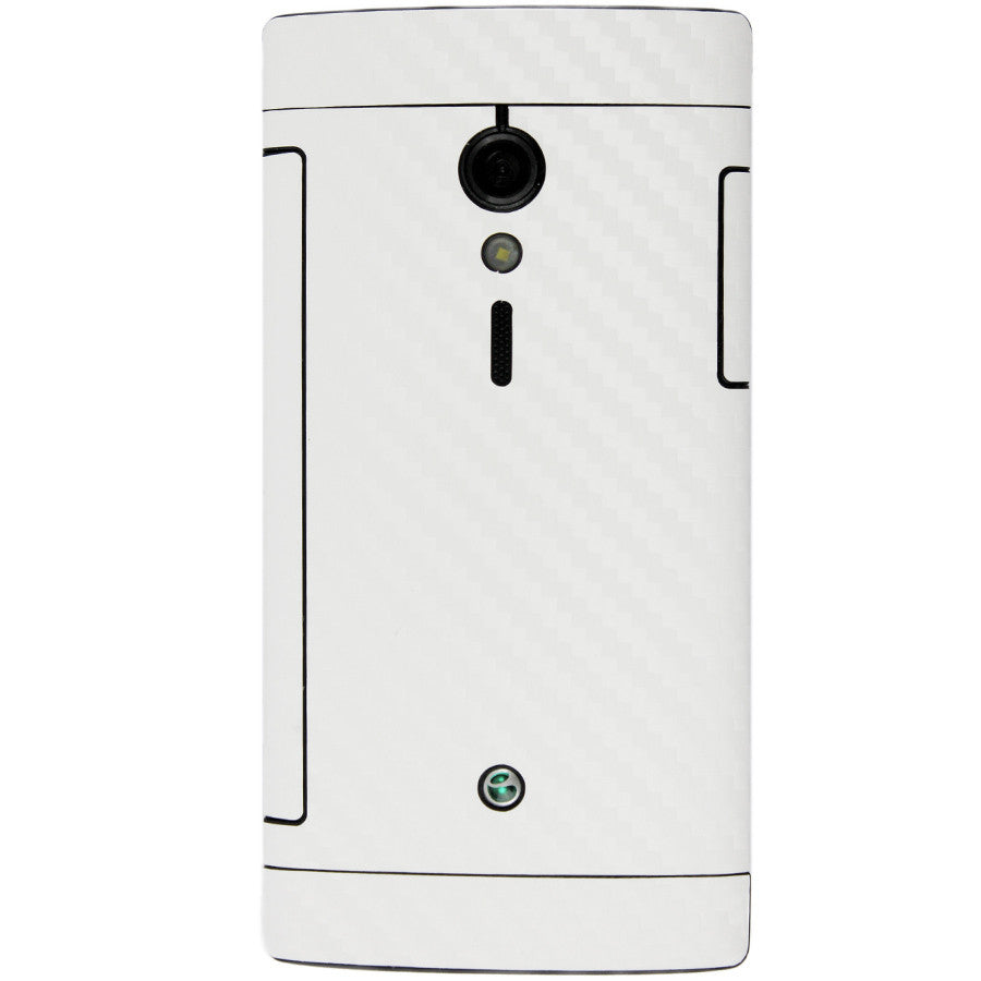 Sony Ericsson Xperia ion Screen Protector + White Carbon Fiber Film Protector