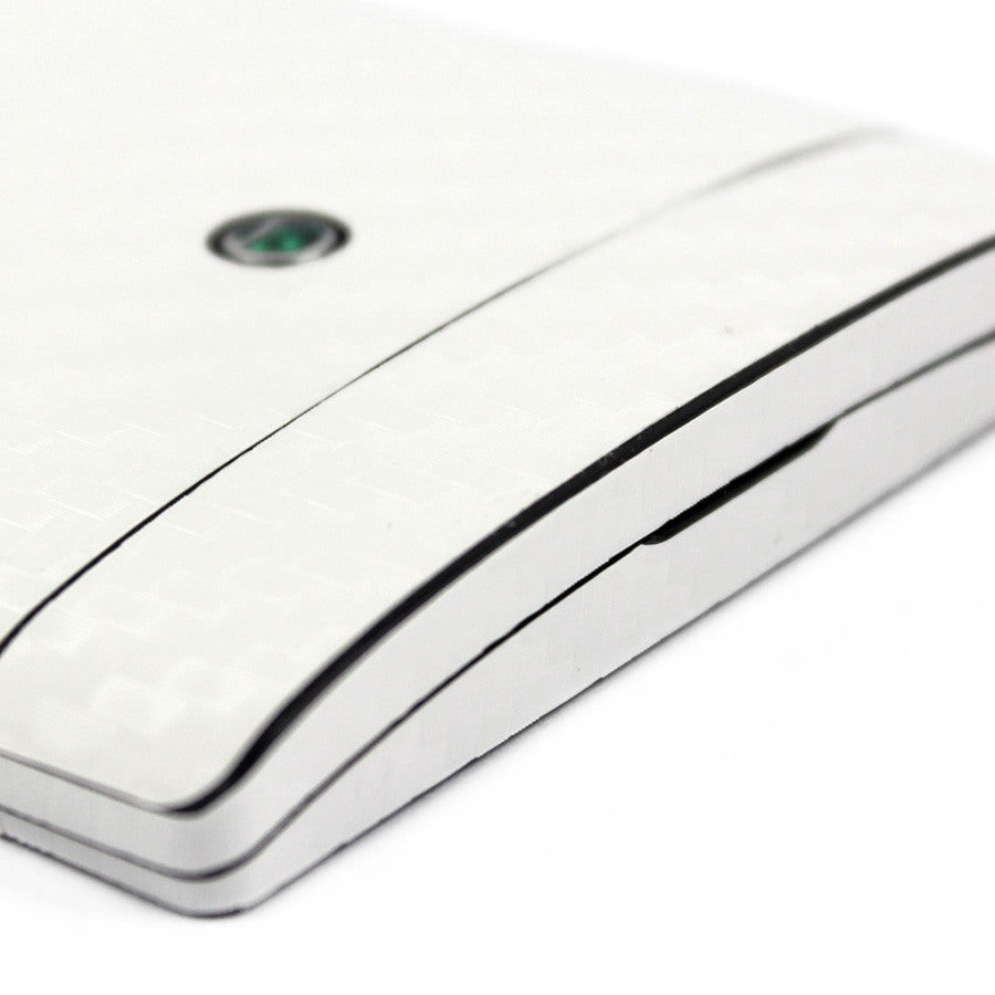 Sony Ericsson Xperia ion Screen Protector + White Carbon Fiber Film Protector