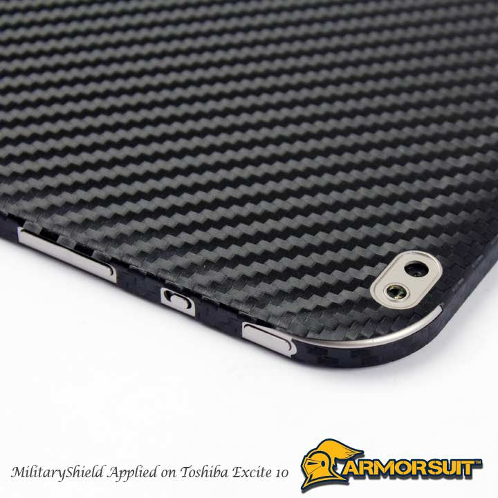 Toshiba Excite 10 Screen Protector + Black Carbon Fiber Film Protector