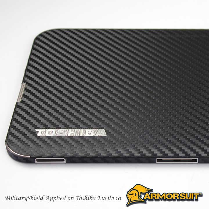 Toshiba Excite 10 Screen Protector + Black Carbon Fiber Film Protector