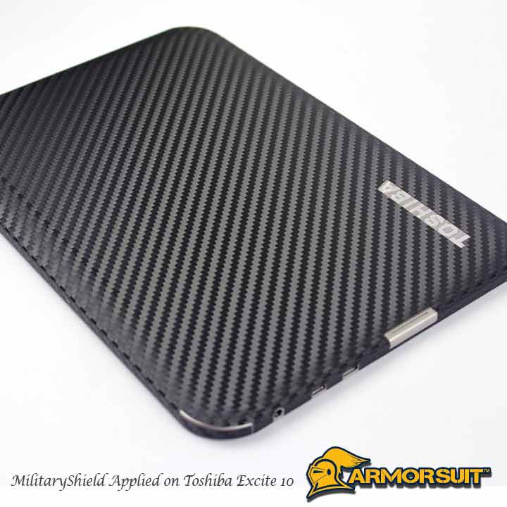 Toshiba Excite 10 Screen Protector + Black Carbon Fiber Film Protector