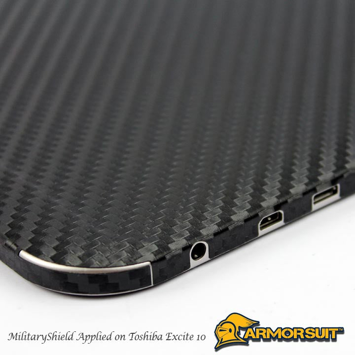 Toshiba Excite 10 Screen Protector + Black Carbon Fiber Film Protector
