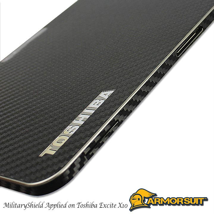 Toshiba Excite 10 LE Screen Protector + Black Carbon Fiber Film Protector