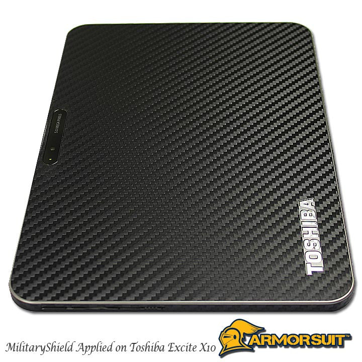 Toshiba Excite 10 LE Screen Protector + Black Carbon Fiber Film Protector