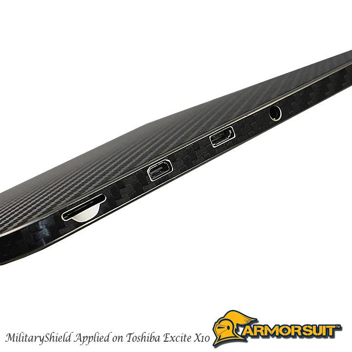 Toshiba Excite 10 LE Screen Protector + Black Carbon Fiber Film Protector