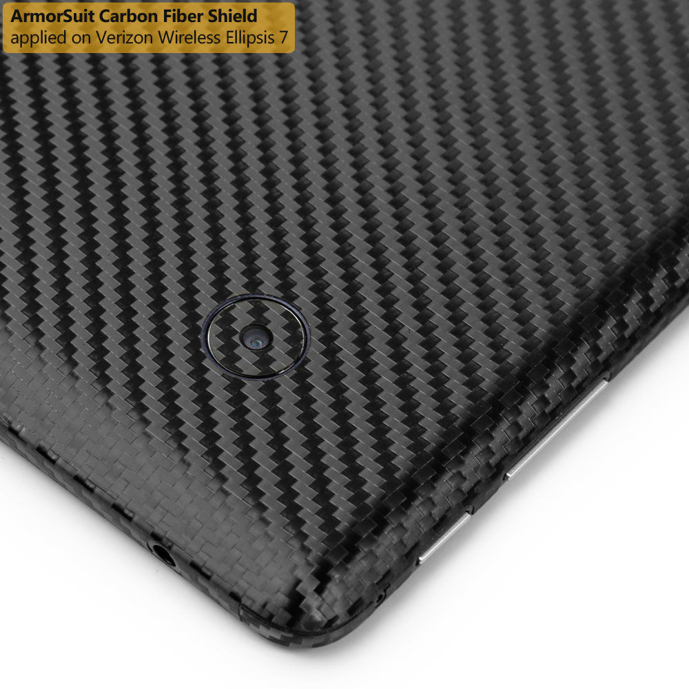 Verizon Ellipsis 7" Screen Protector + Black Carbon Fiber Film Protector