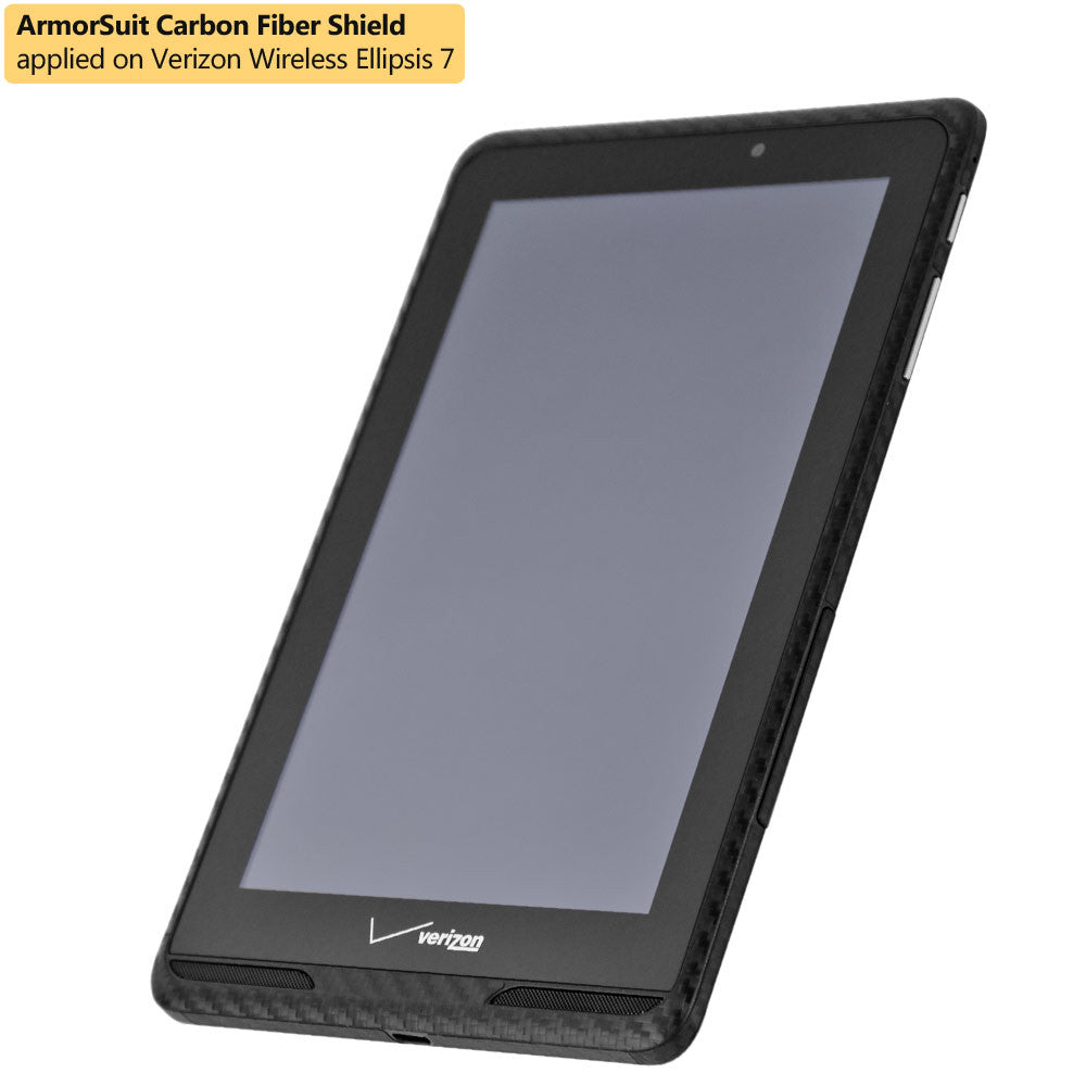 Verizon Ellipsis 7" Screen Protector + Black Carbon Fiber Film Protector
