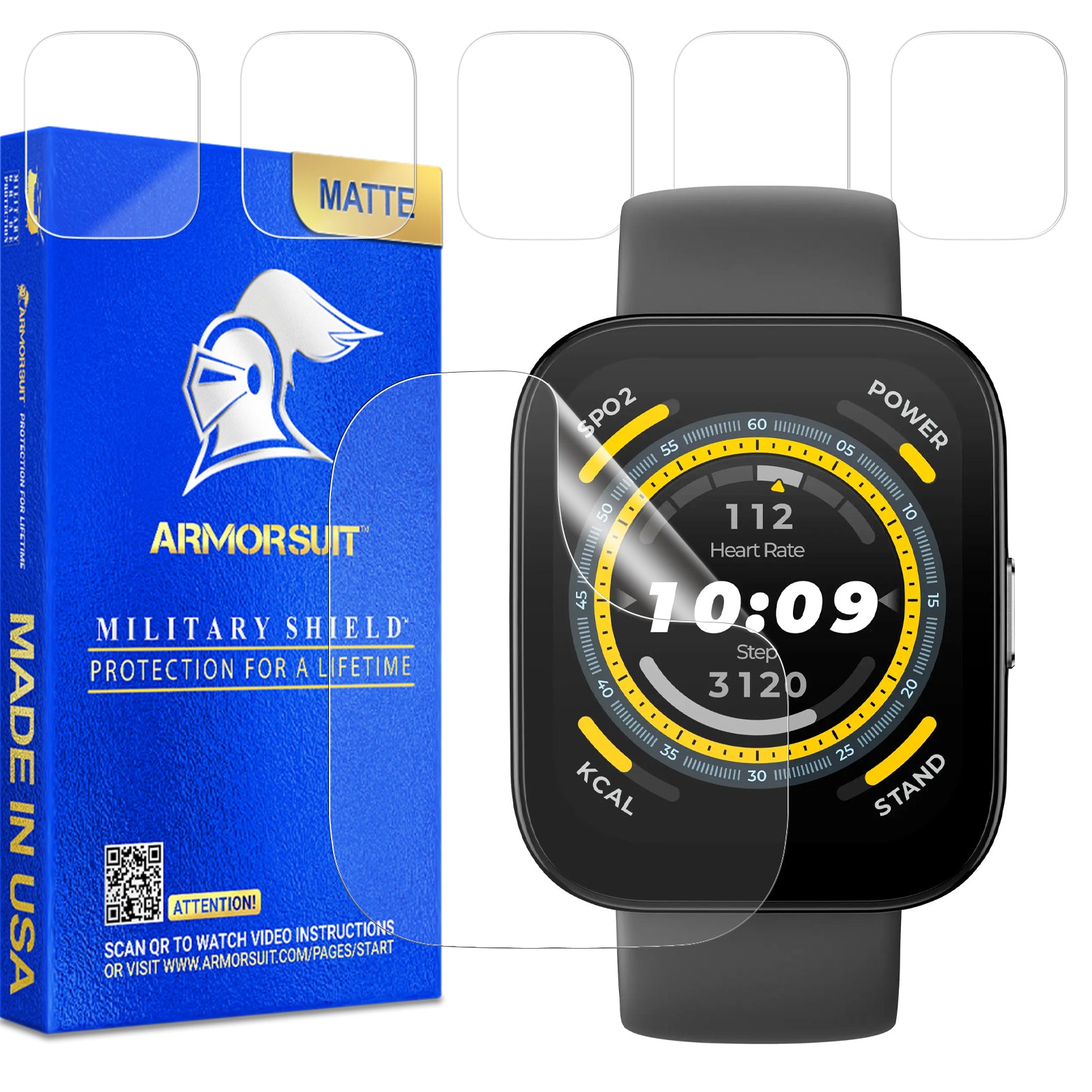 ArmorSuit 6 Pack for Amazfit Bip 5 Smartwatch Screen Protector
