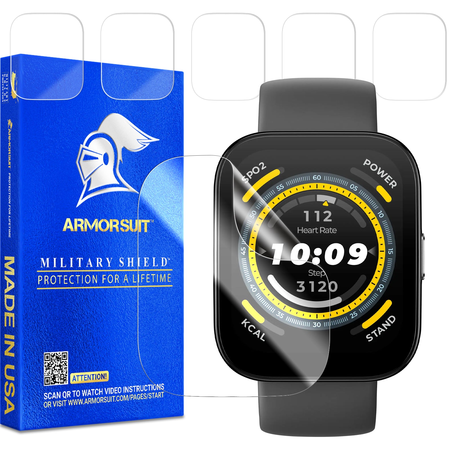 ArmorSuit 6 Pack for Amazfit Bip 5 Smartwatch Screen Protector