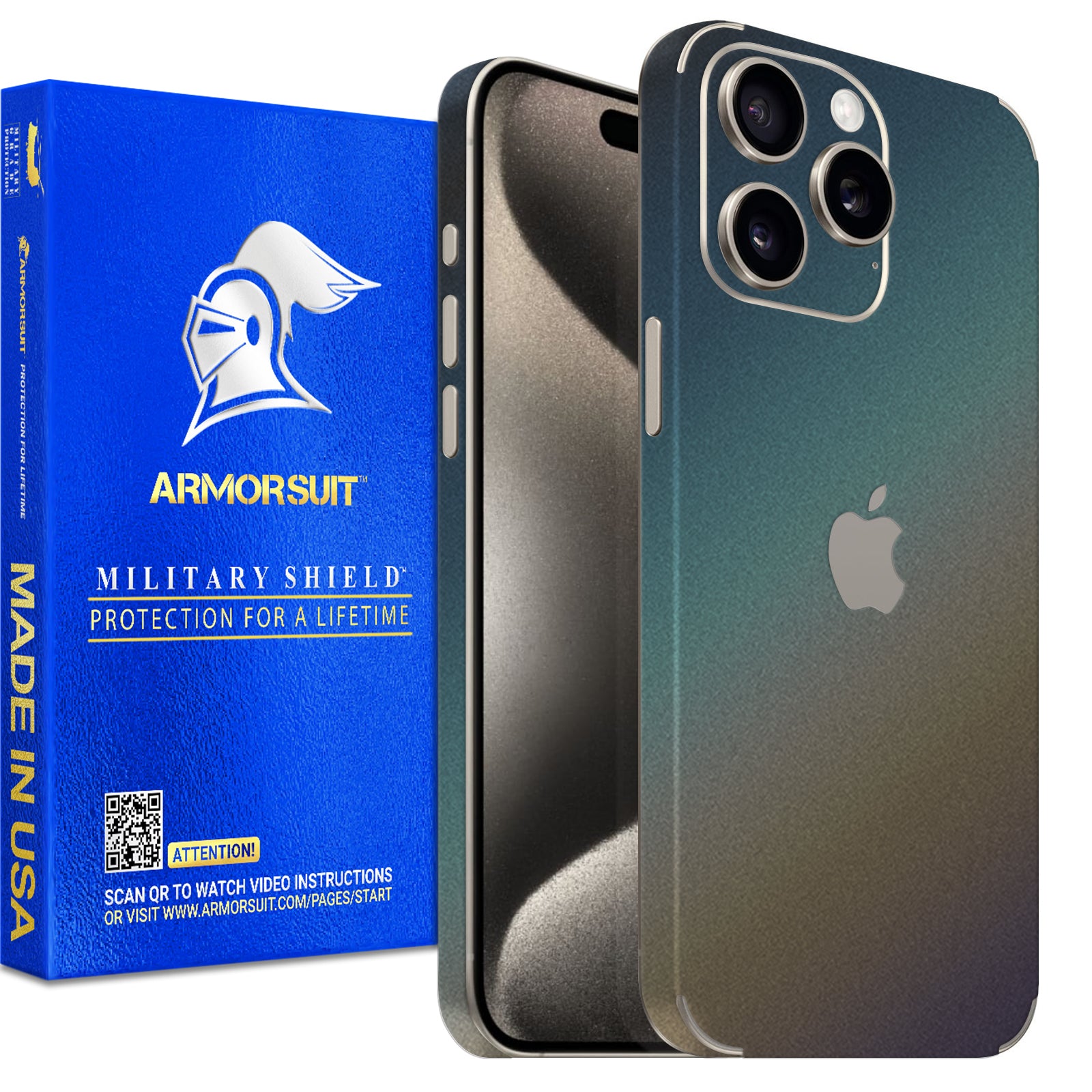 Armorsuit MilitaryShield Vinyl Skin Wrap Film for iPhone 15 Pro Max