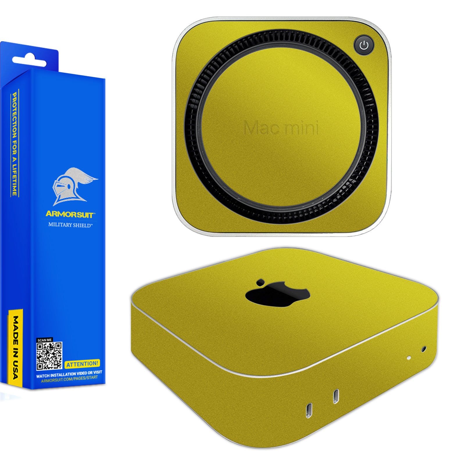 [2 Pack] ArmorSuit MilitaryShield Vinyl Skin Wrap for Apple Mac Mini (2024)