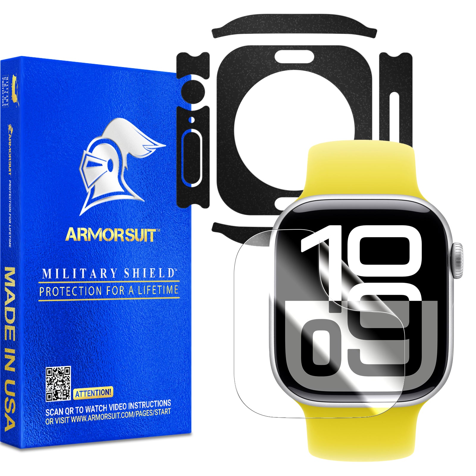 Armorsuit Vinyl Skin Wrap Film for Apple Watch Series 10 42mm 6 pa