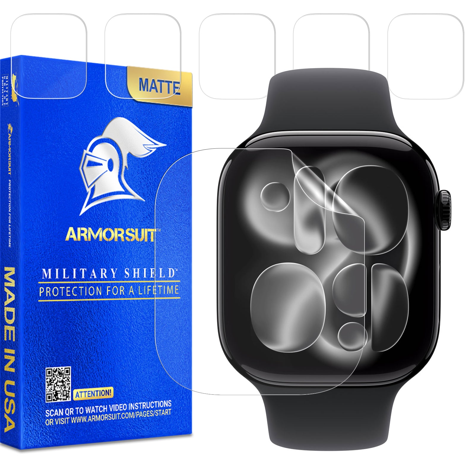 ArmorSuit MilitaryShield Screen Protector Film For Apple Watch 11 (46mm)