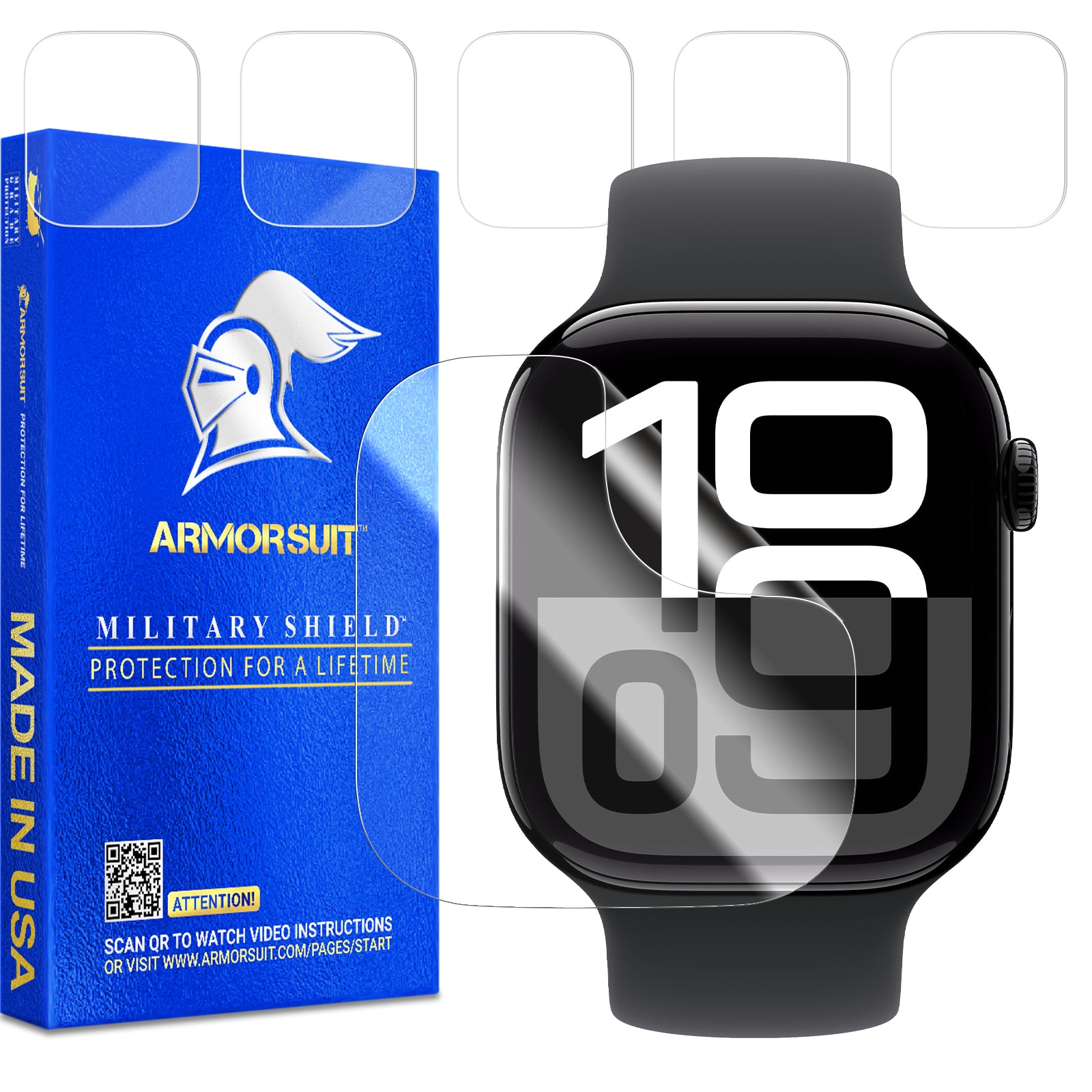 [6 Pack] ArmorSuit MilitaryShield Screen Protector Film for Apple Watch Series 10 46mm (2024)