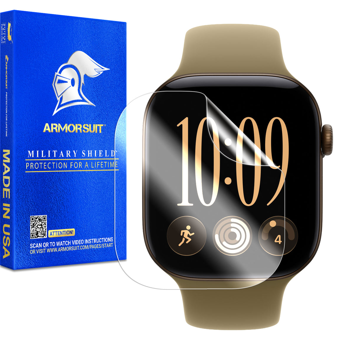 ArmorSuit MilitaryShield Screen Protector Film For Apple Watch 12 (46mm)