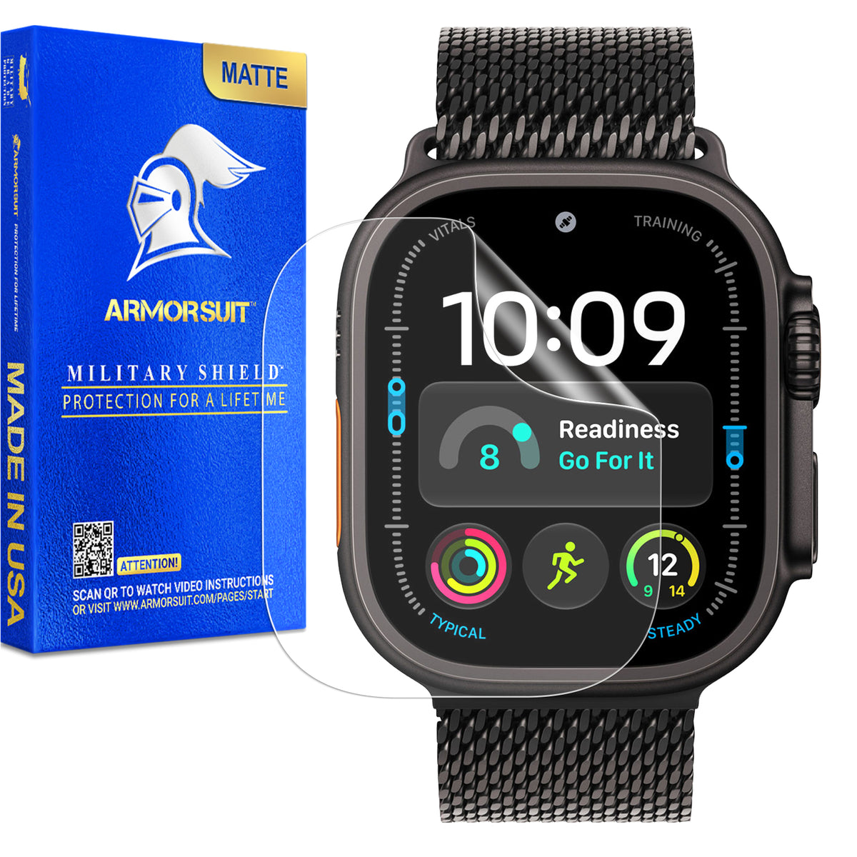 ArmorSuit MilitaryShield Screen Protector Film For Apple Watch Ultra 4 (49mm, 2026)