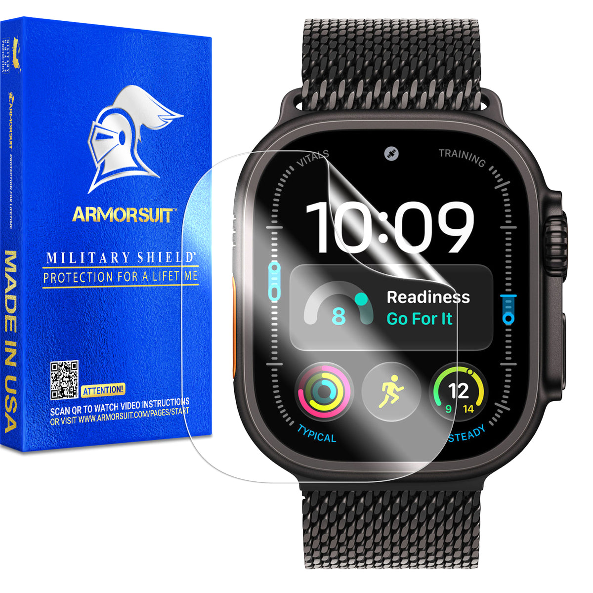 ArmorSuit MilitaryShield Screen Protector Film For Apple Watch Ultra 4 (49mm, 2026)