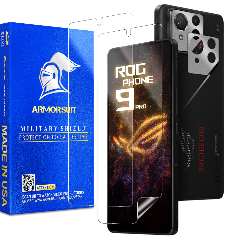 [2+2 Pack] Armorsuit Screen Protector for ASUS ROG Phone 9 Pro + Skin Camera Lens Plate Vinyl Film Protector