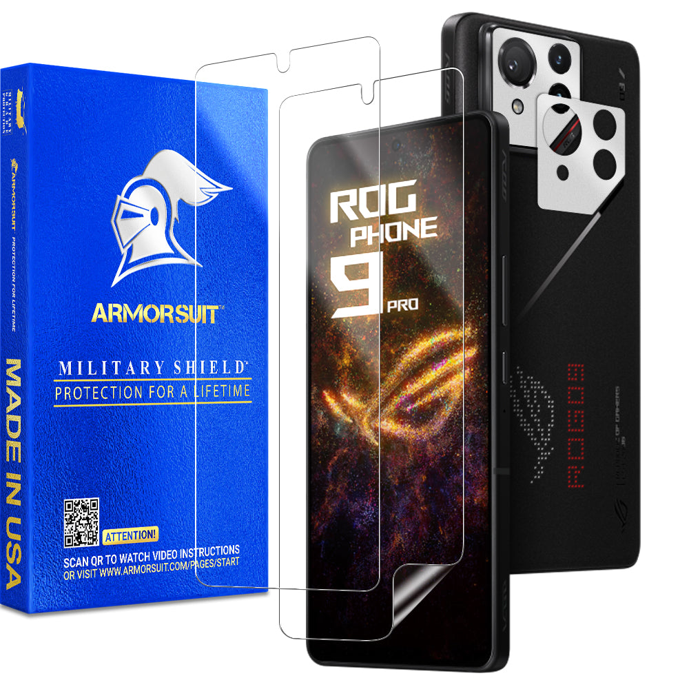 [2+2 Pack] Armorsuit Screen Protector for ASUS ROG Phone 9 Pro + Skin Camera Lens Plate Vinyl Film Protector