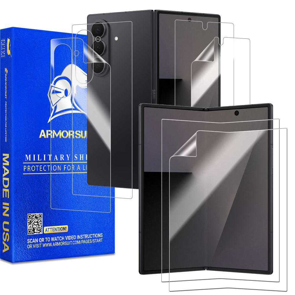 [2+2+2 Pack] ArmorSuit Full Body Skin + Screen Protector for Samsung Galaxy Z Fold 7 MilitaryShield Film - Made in USA