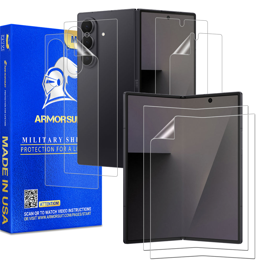 [2+2+2 Pack] ArmorSuit Full Body Skin + Screen Protector for Samsung Galaxy Z Fold 7 MilitaryShield Film - Made in USA