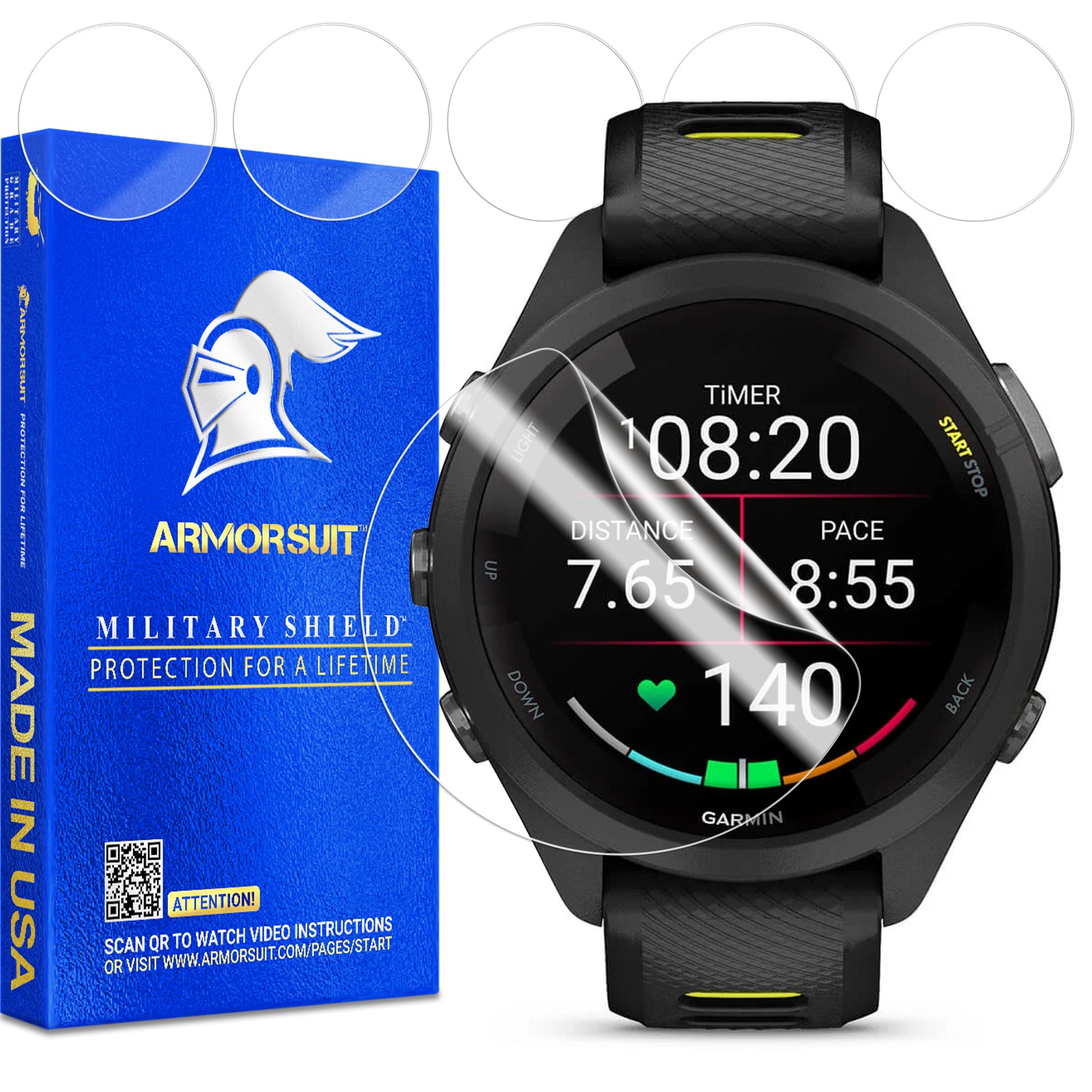 (6 Pack) ArmorSuit Screen Protector designed for Garmin Forerunner® 265S 42mm