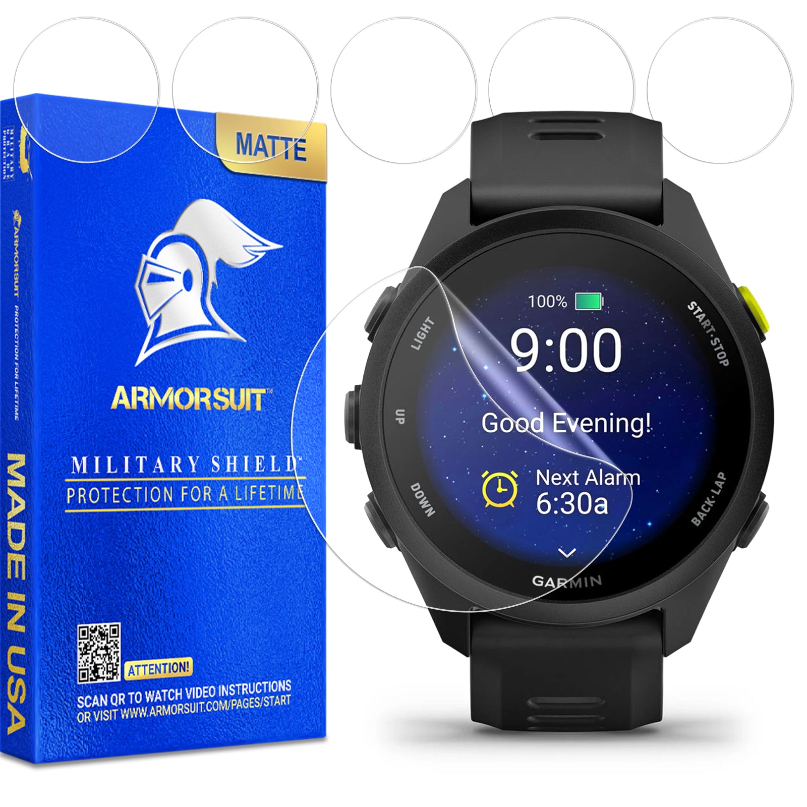 [6 Pack] ArmorSuit MilitaryShield Screen Protector Film For Garmin Forerunner 70/170