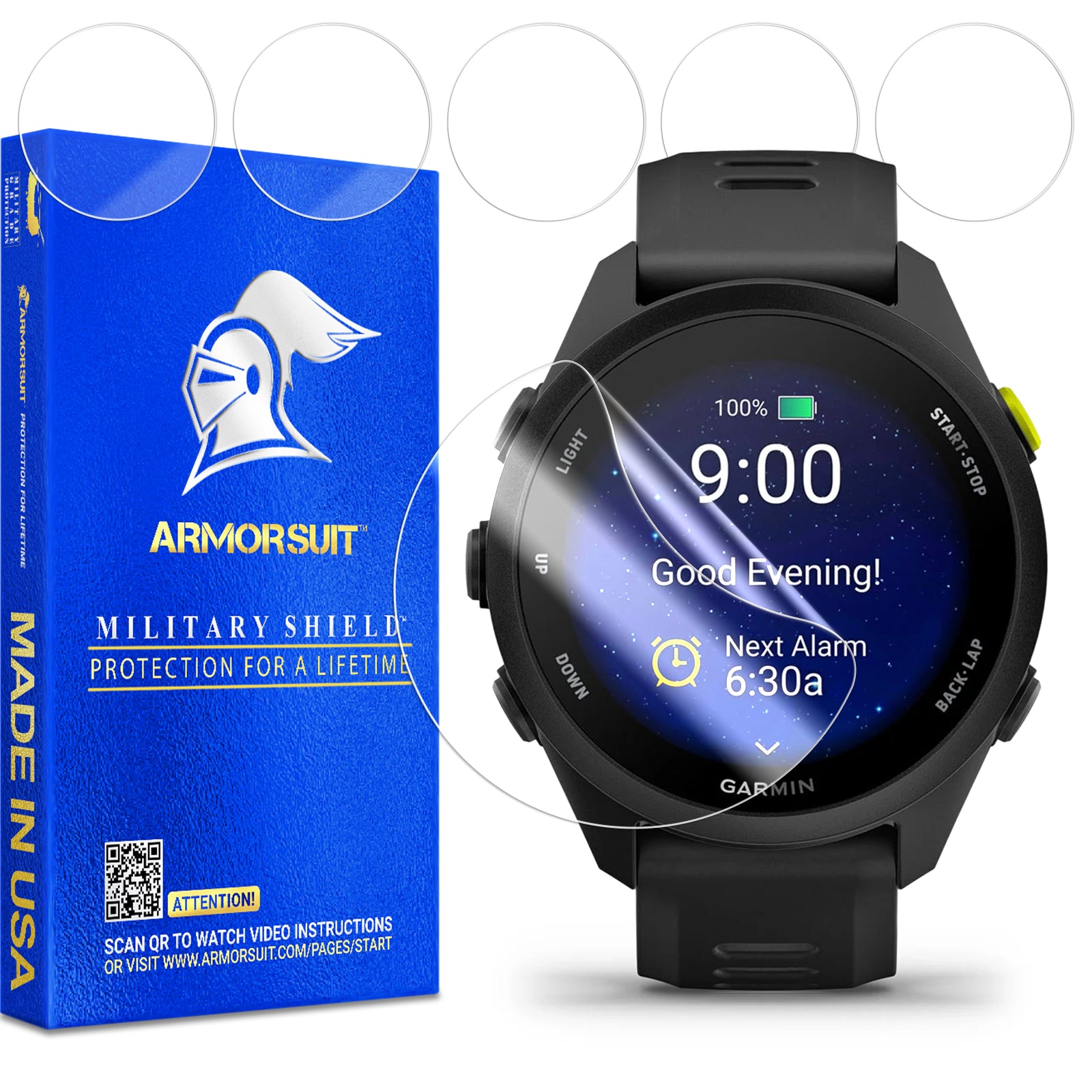 [6 Pack] ArmorSuit MilitaryShield Screen Protector Film For Garmin Forerunner 70/170