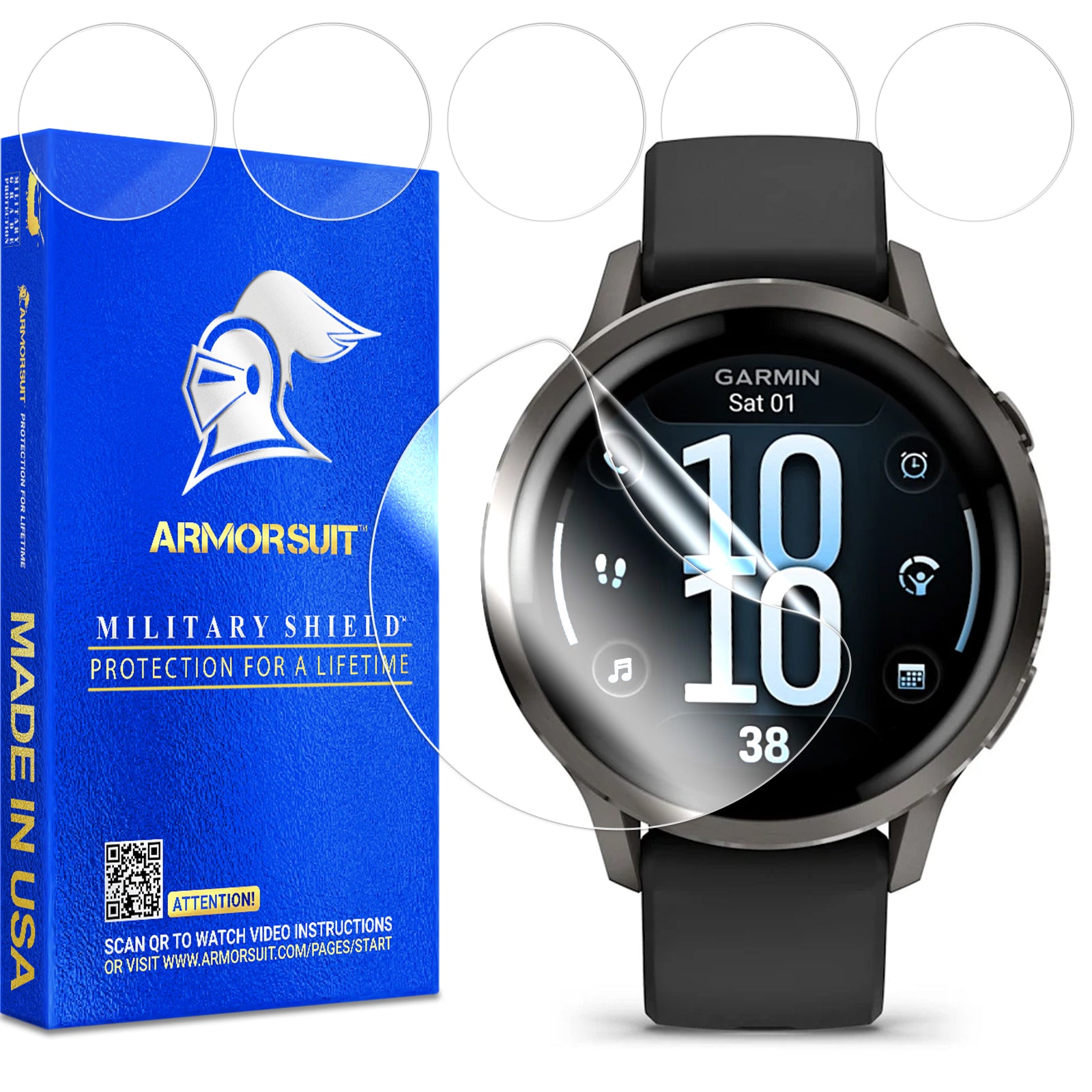 (6 Pack) ArmorSuit Screen Protector designed for Garmin Venu 4