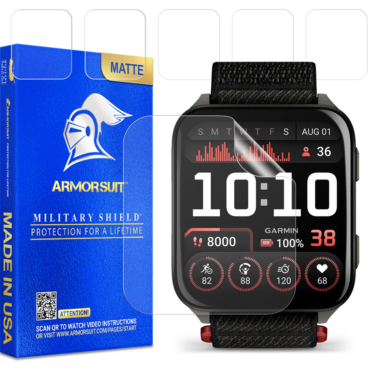 (6 Pack) ArmorSuit Screen Protector designed for Garmin Venu X1
