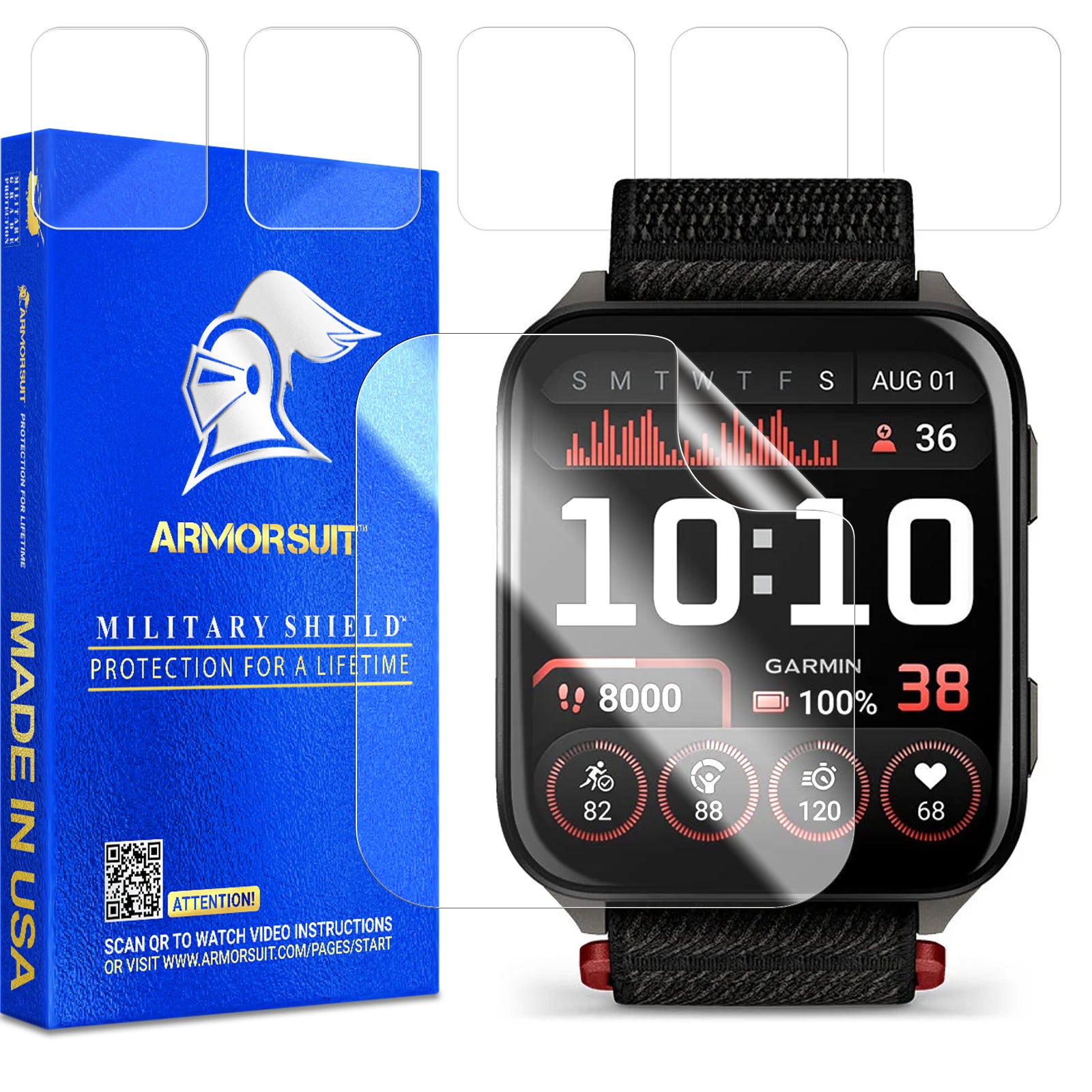 (6 Pack) ArmorSuit Screen Protector designed for Garmin Venu X1