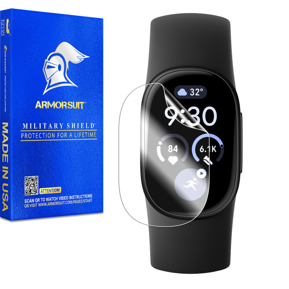 [6 Pack] ArmorSuit MilitaryShield Screen Protector Film For Google Fitbit Edge