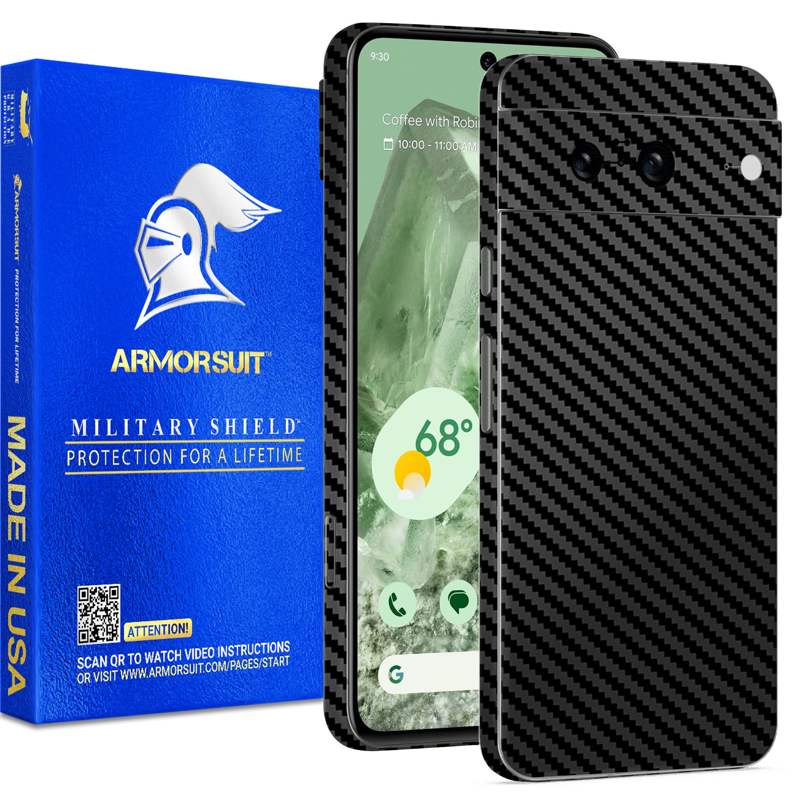 [2 Pack] Armorsuit MilitaryShield Vinyl Skin Wrap Film for Google Pixel 8