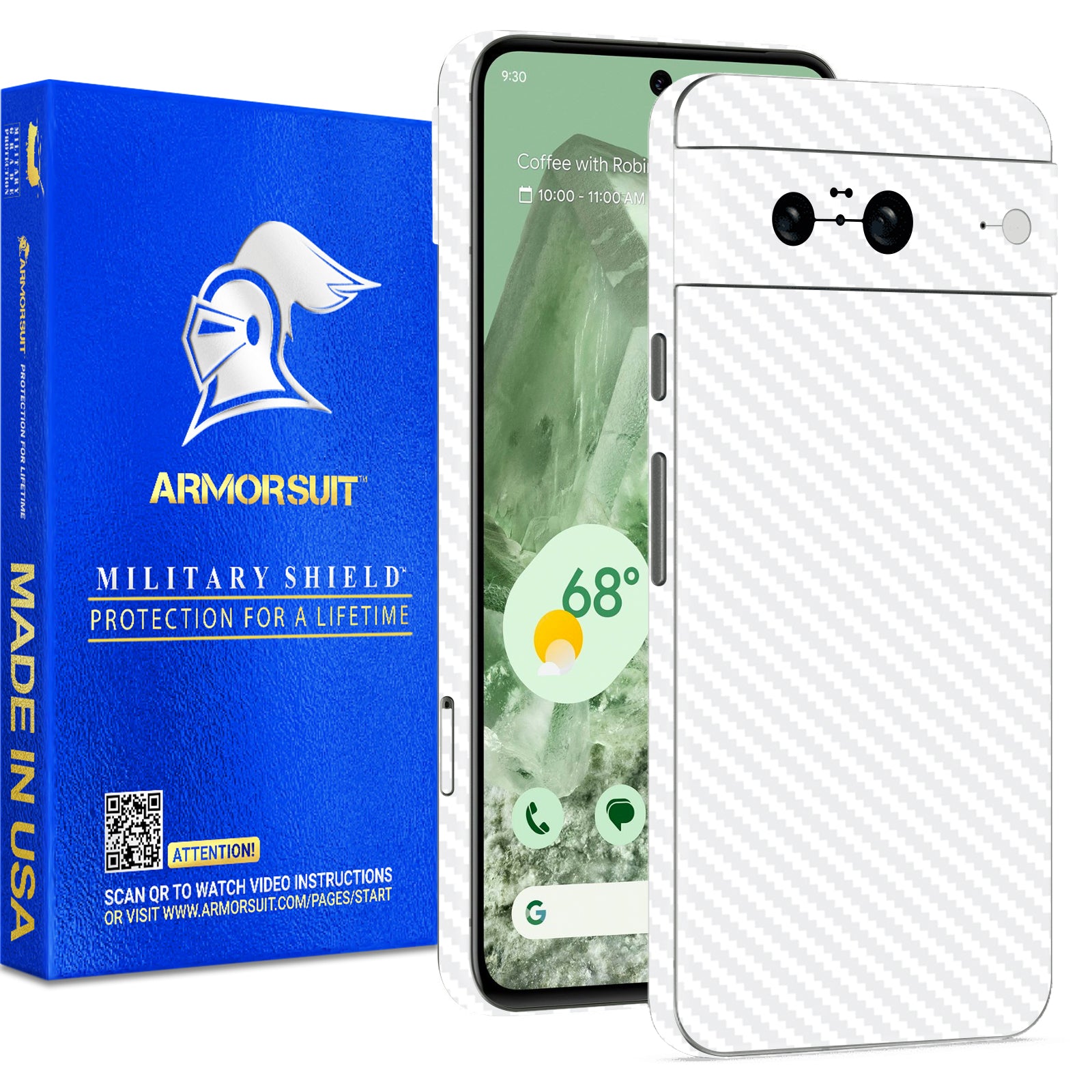 [2 Pack] Armorsuit MilitaryShield Vinyl Skin Wrap Film for Google Pixel 8