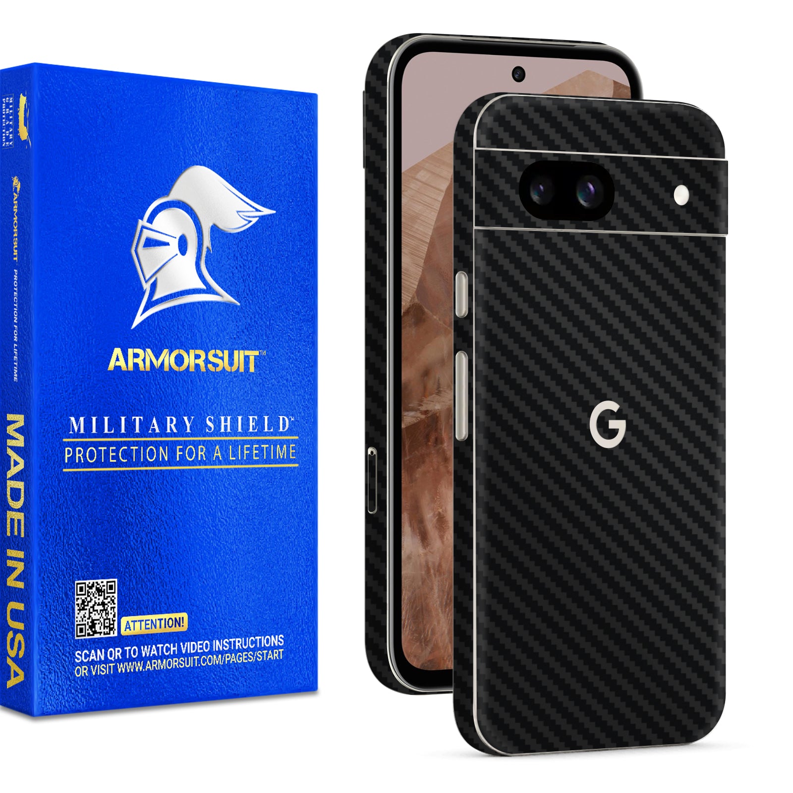 [2 Pack] Armorsuit MilitaryShield Vinyl Skin Wrap for Google Pixel 8a