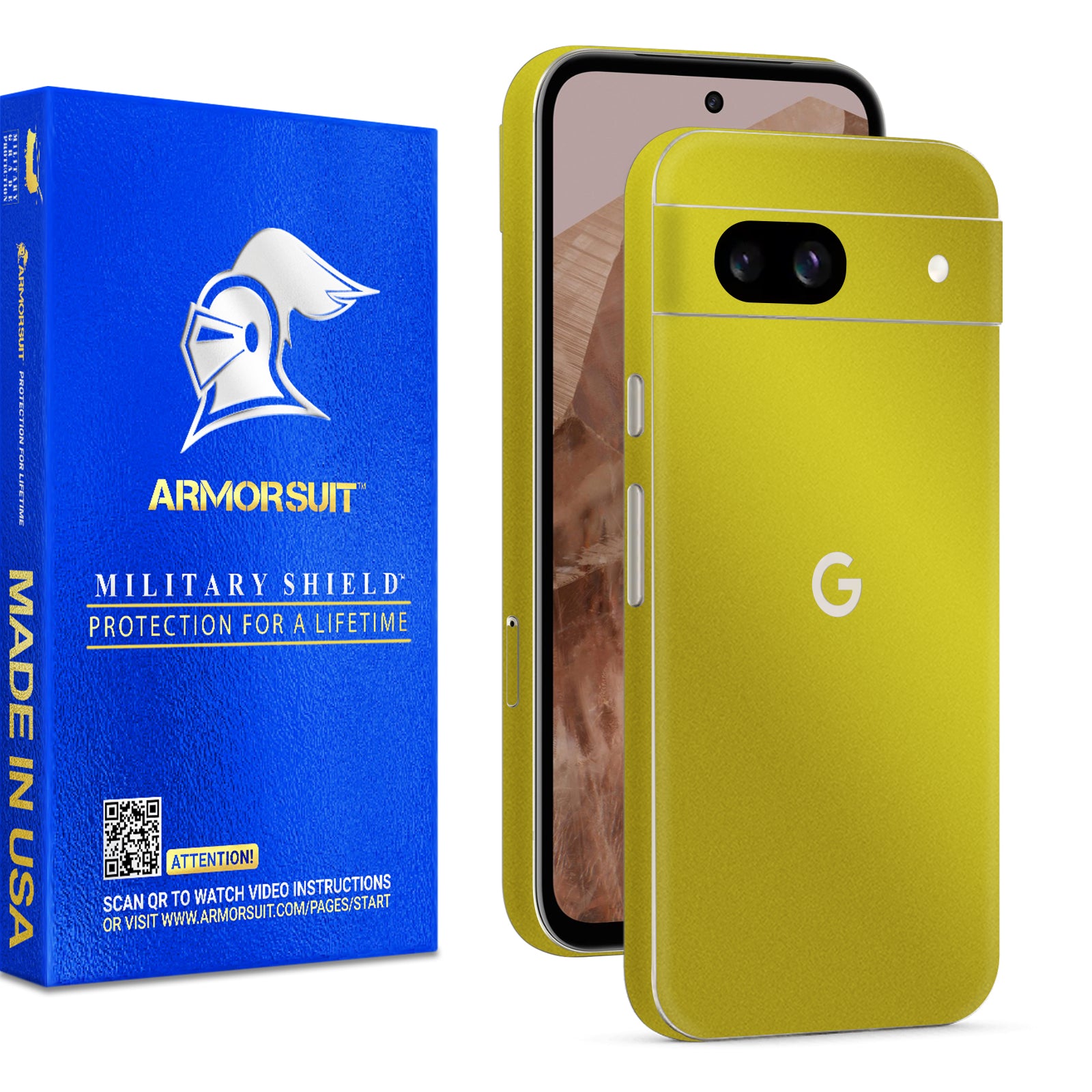 [2 Pack] Armorsuit MilitaryShield Vinyl Skin Wrap for Google Pixel 8a
