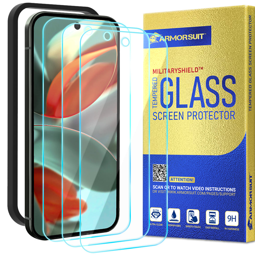 [3 Pack] ArmorSuit for Google Pixel 9 Pro Tempered Glass Screen Protector (w/ Alignment Tool)