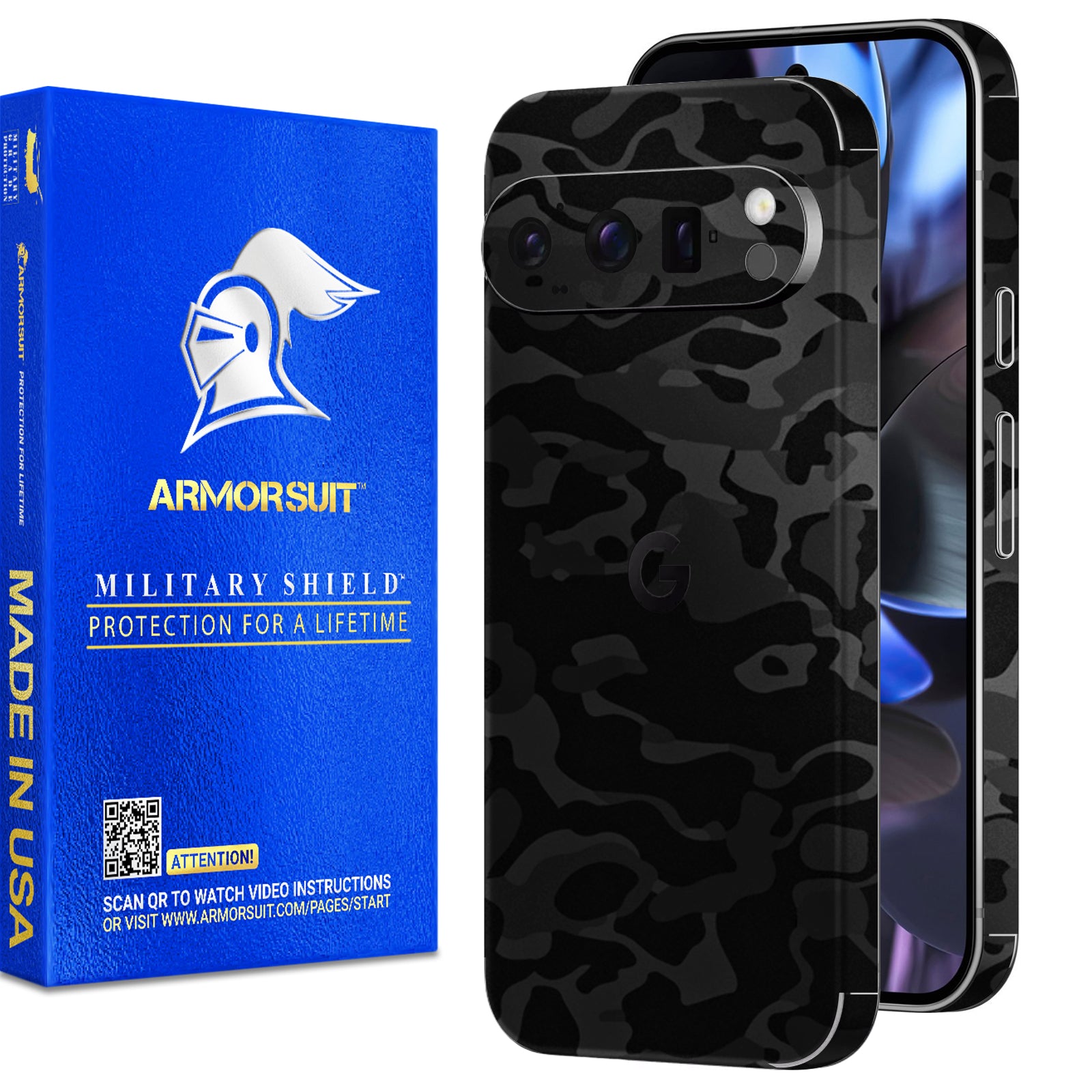 [2 Pack] Armorsuit MilitaryShield Vinyl Skin Wrap Film for Google Pixel 9 Pro XL