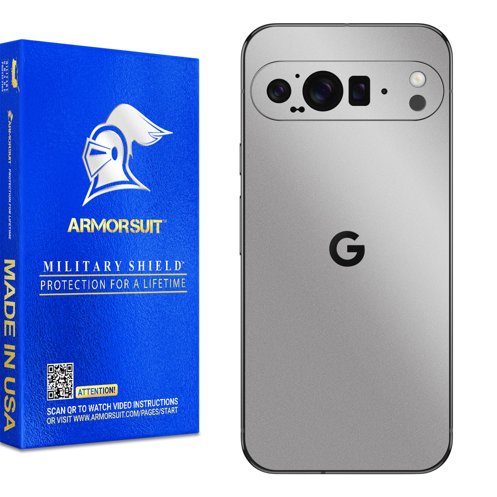[2 Pack] Armorsuit MilitaryShield Vinyl Skin Wrap Film for Google Pixel 9 Pro XL