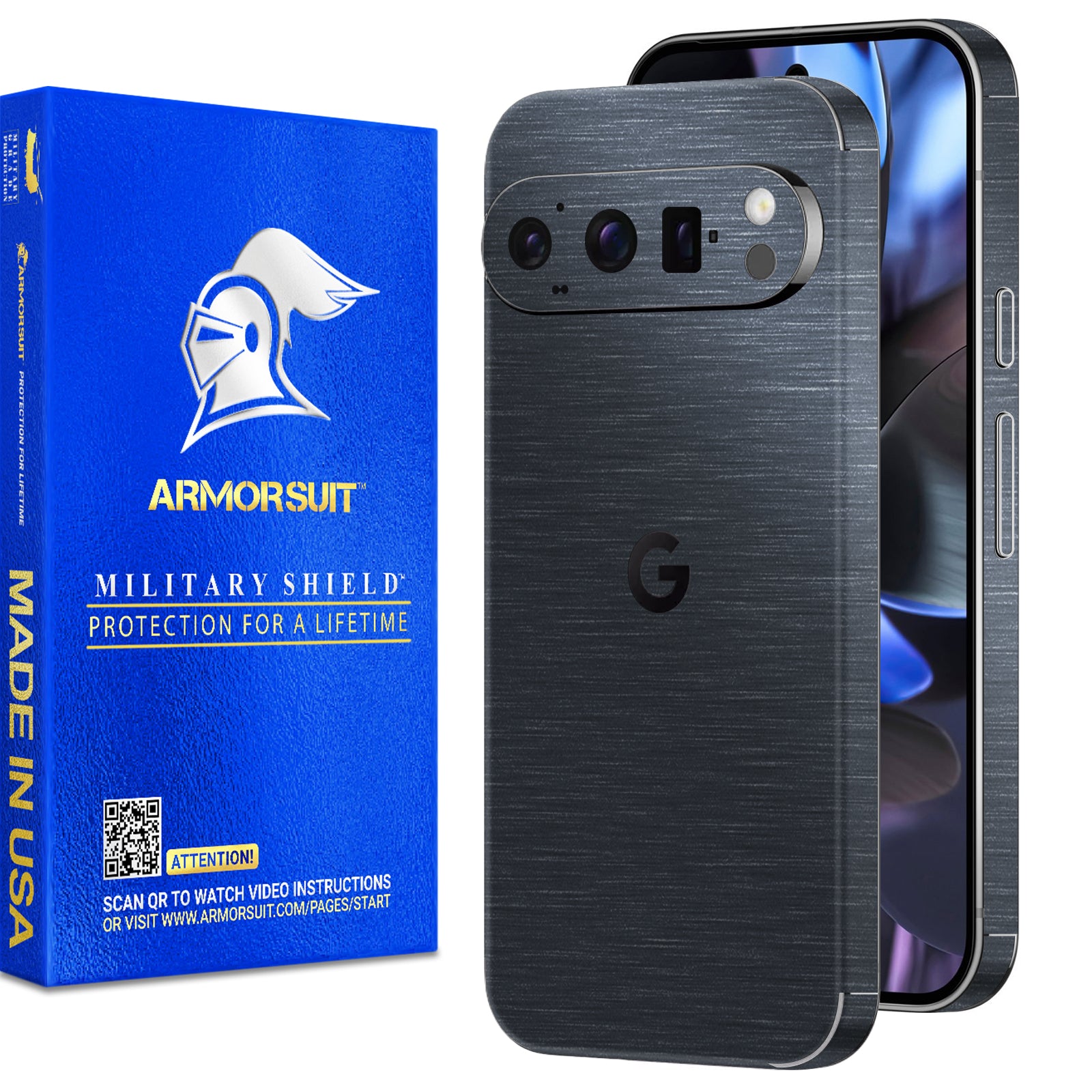 [2 Pack] Armorsuit MilitaryShield Vinyl Skin Wrap Film for Google Pixel 9 Pro XL