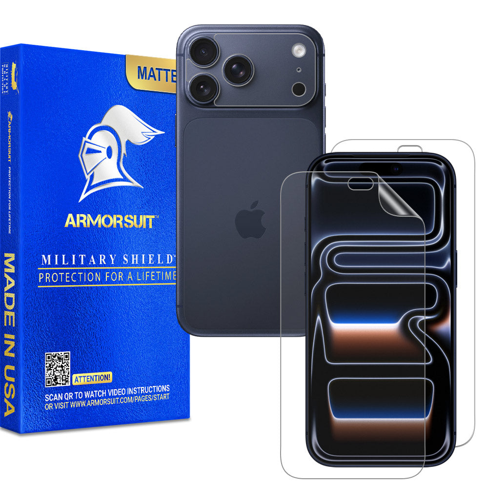 Armor Skin Tempered Glass Screen Protector For IPhone 17/16/15/14/13/12/11 Pro Max & X – Clear