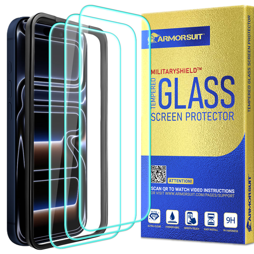 [3 Pack] ArmorSuit for iPhone 17 Pro Tempered Glass Screen Protector