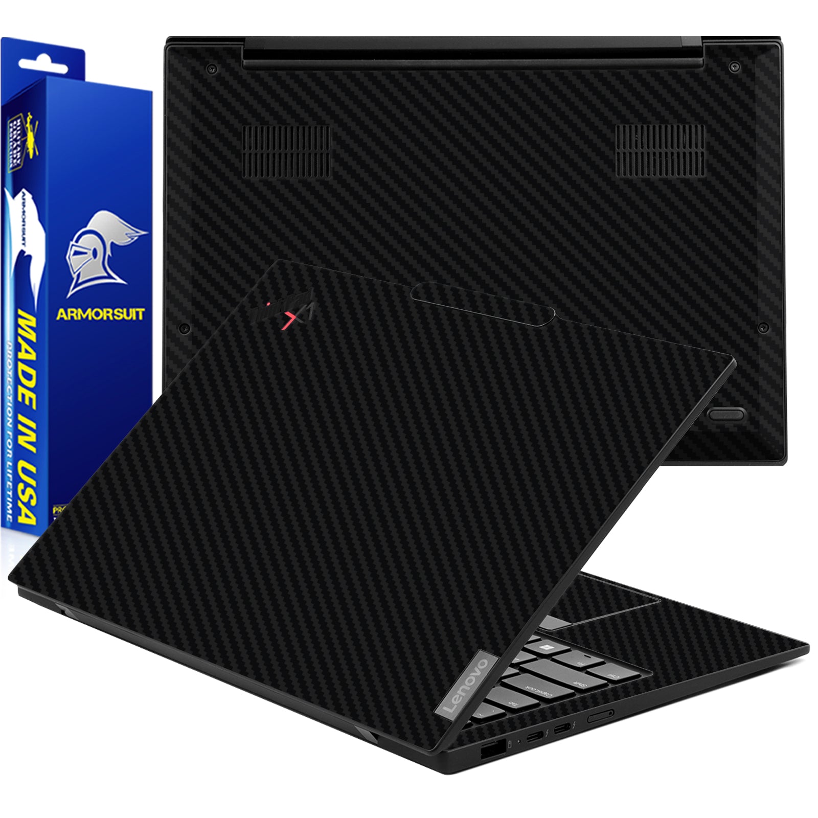 2 Pack] Armorsuit MilitaryShield Vinyl Skin Wrap Film for Lenovo Thin