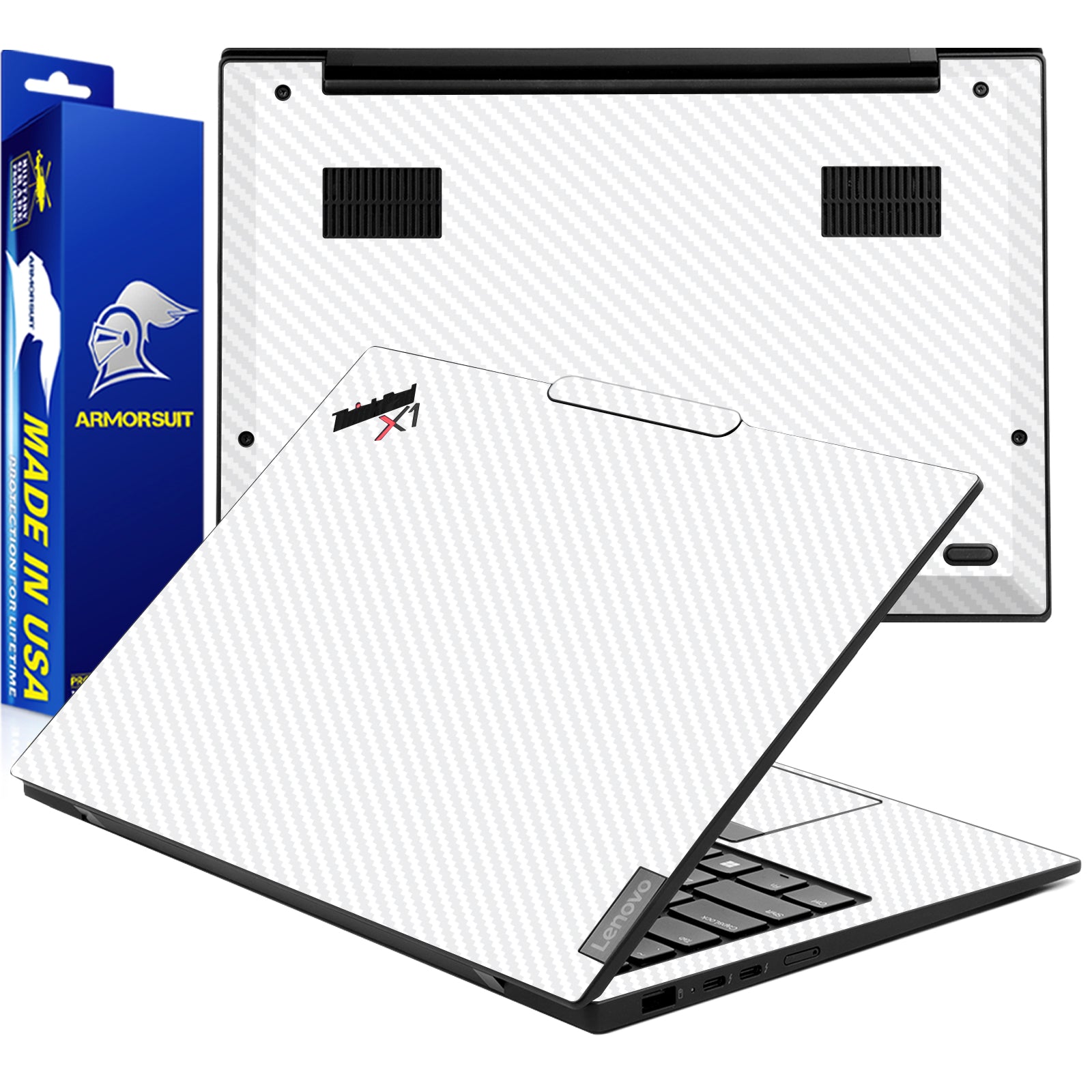 [2 Pack] Armorsuit MilitaryShield Vinyl Skin Wrap Film for Lenovo ThinkPad X1 Carbon Gen 12