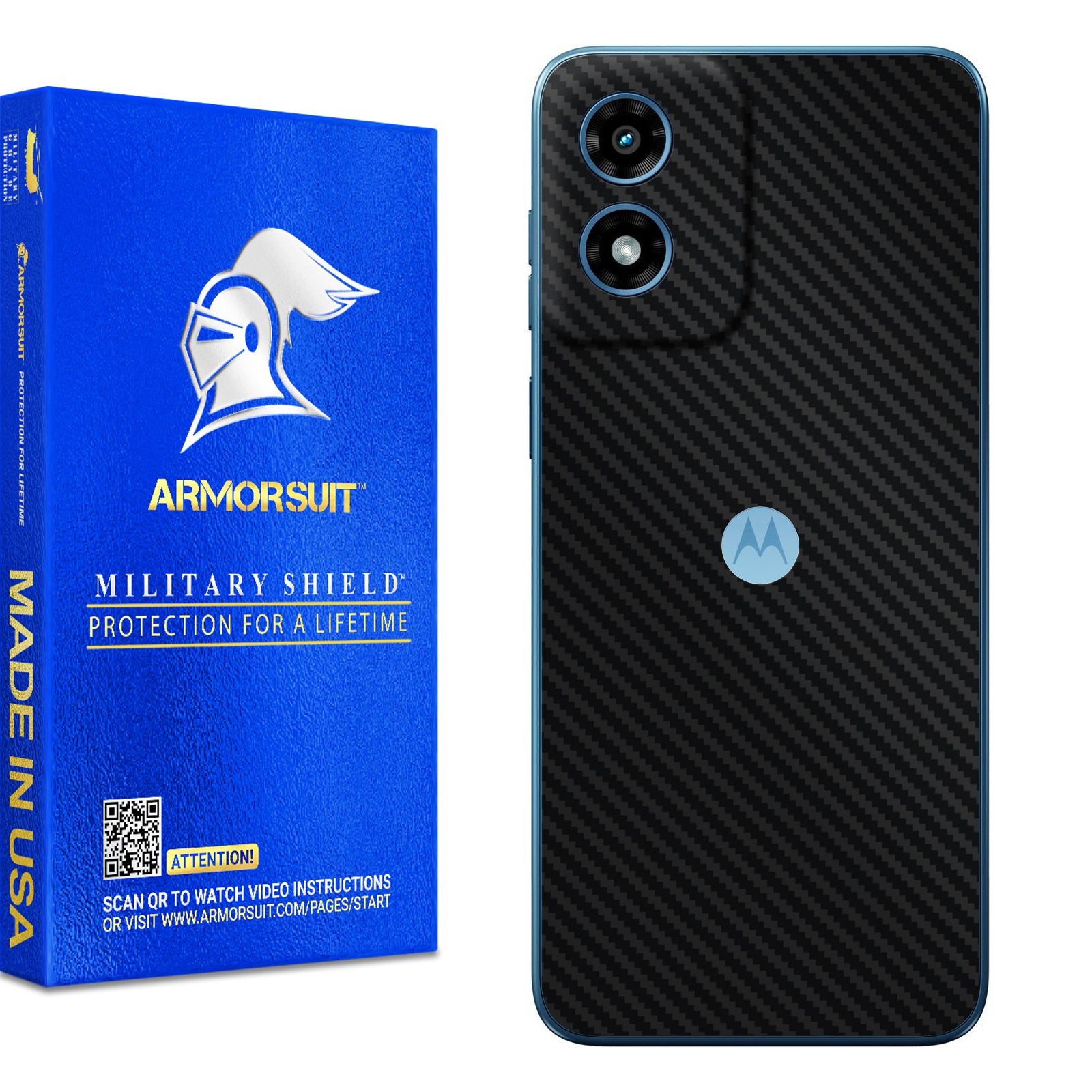 [2 Pack] Armorsuit MilitaryShield Vinyl Skin Wrap Film for Motorola Moto G Play 2024