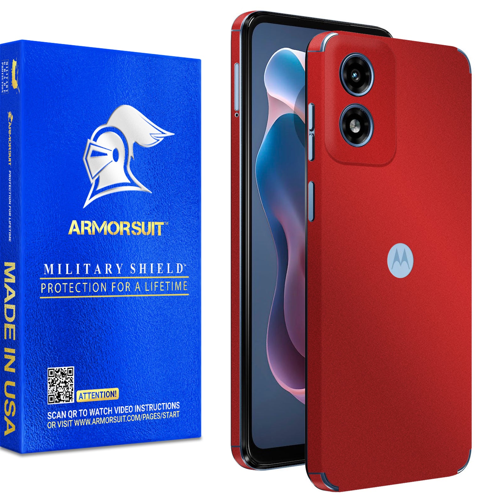 [2 Pack] Armorsuit MilitaryShield Vinyl Skin Wrap Film for Motorola Moto G Play 2024