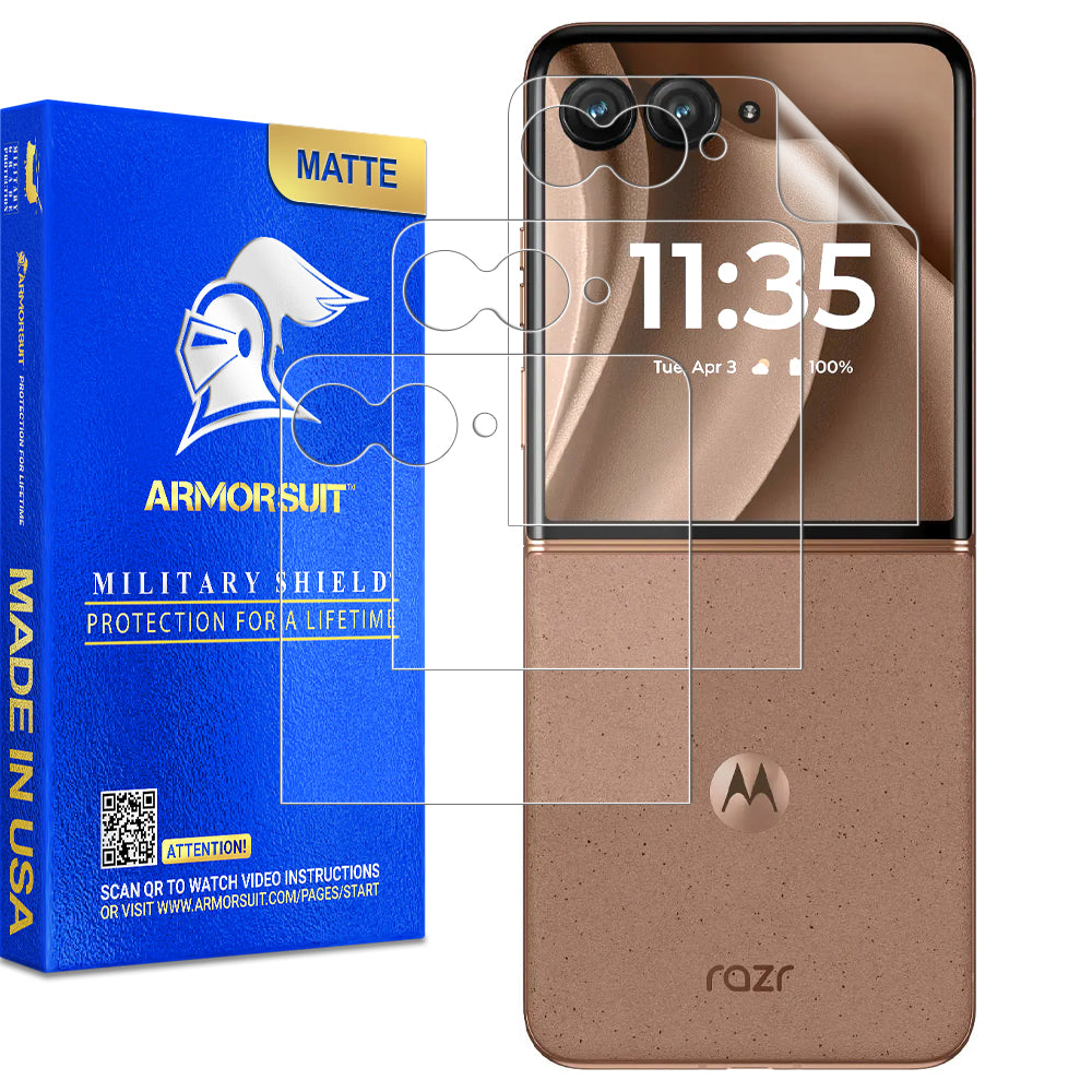 [3 Pack] Armorsuit MilitaryShield Screen Protector Film for Motorola Razr Plus (2025) - Front Only