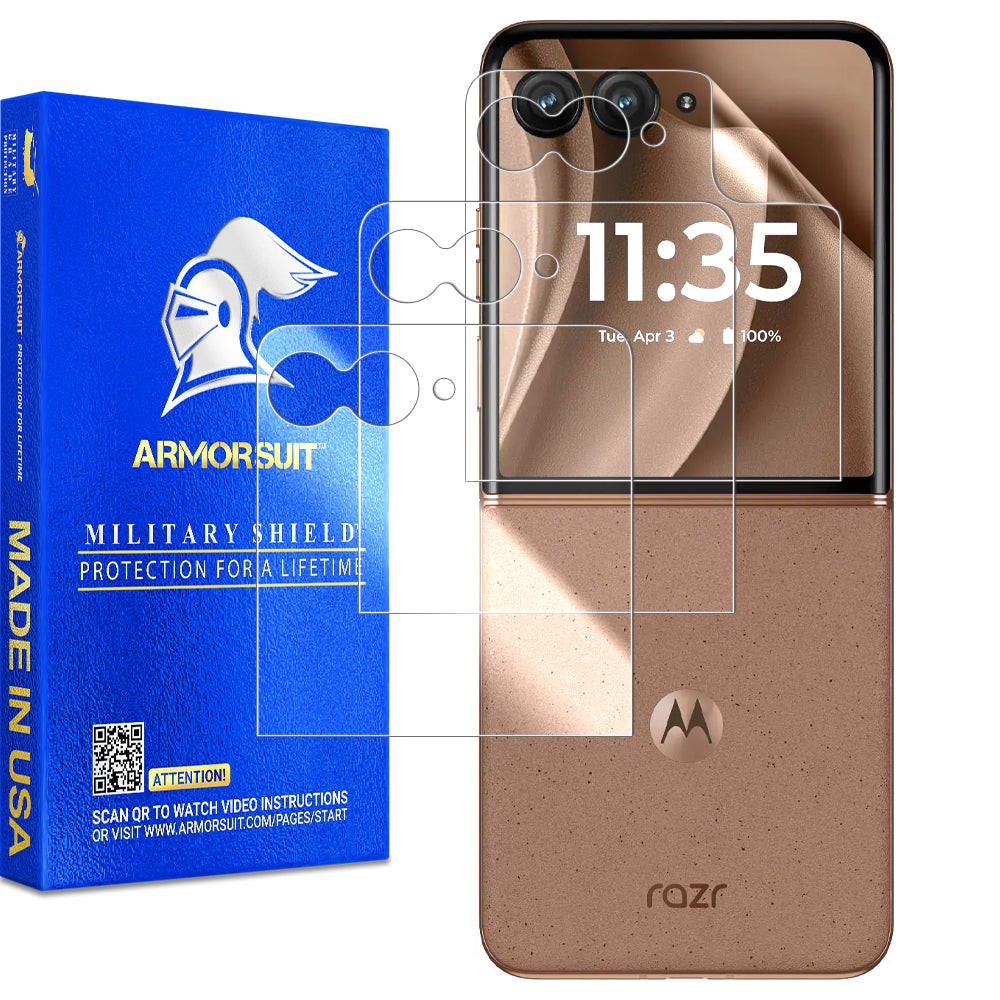 [3 Pack] Armorsuit MilitaryShield Screen Protector Film for Motorola Razr Plus (2025) - Front Only