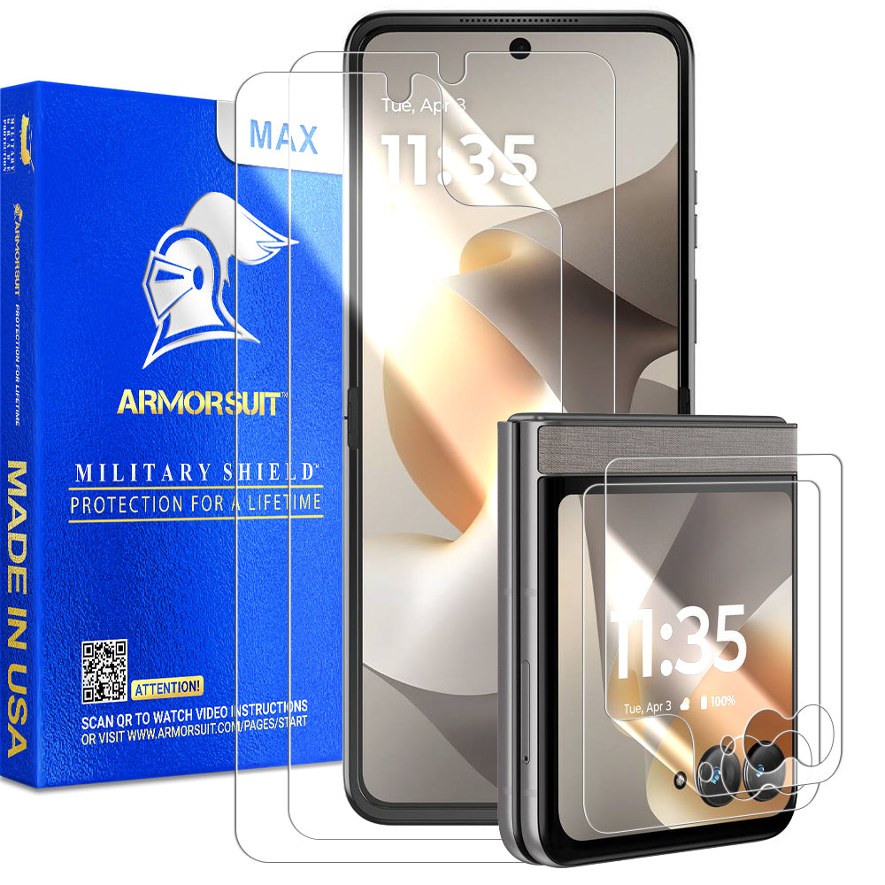 [2+2 Pack] ArmorSuit MilitaryShield Screen Protector for Motorola Razr (2026)