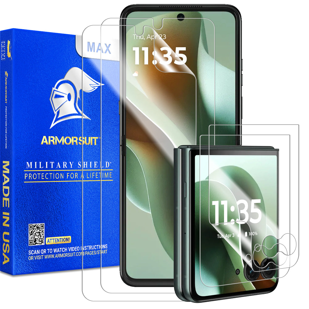 [2+2 Pack] Armorsuit MilitaryShield Screen Protector Film for Motorola Razr Ultra (2025)